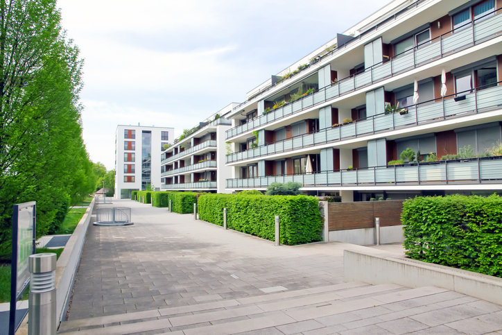 Modern apartment building